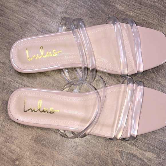 Lulus size 9 clear jelly sandals - Picture 2 of 4